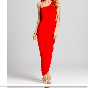 BCBGMAXAZRIA Woman’s Elysa One Shoulder Evening Gown.
